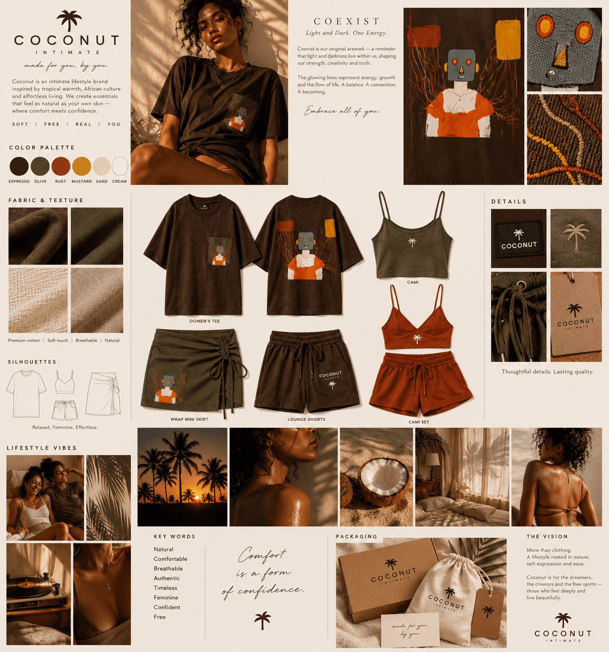 Coconut Intimate lifestyle and collection board